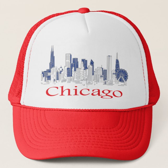 Chicago-Skyline Trucker Hat (Front)