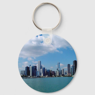 Chicago skyline view from Navy Pier Key Ring