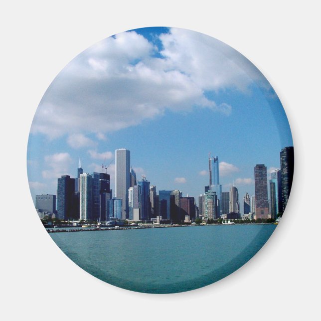 Chicago skyline view from Navy Pier Magnet (Front)