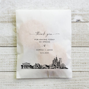 Chicago Skyline Wedding Thank You Favour Bags