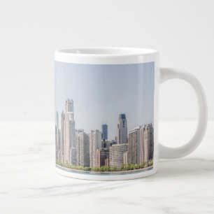 Chicago Skyline With Lake Michigan Large Coffee Mug