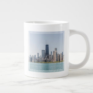 Chicago Skyline With Lake Michigan Large Coffee Mug