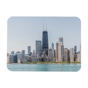 Chicago Skyline With Lake Michigan Magnet