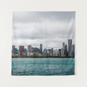 Chicago skylinechicago, skyline, aerial, architect tapestry