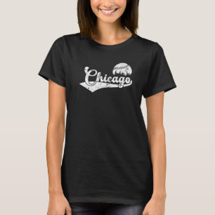 Chicago Souvenir Illinois Skyline Hometown vintag T-Shirt