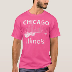 Chicago Souvenir Men Illinois Music Electric Guita T-Shirt