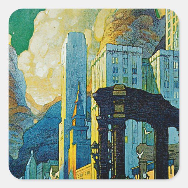 Chicago Square Sticker (Front)