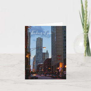 Chicago Street Scene Thinking Of You Card