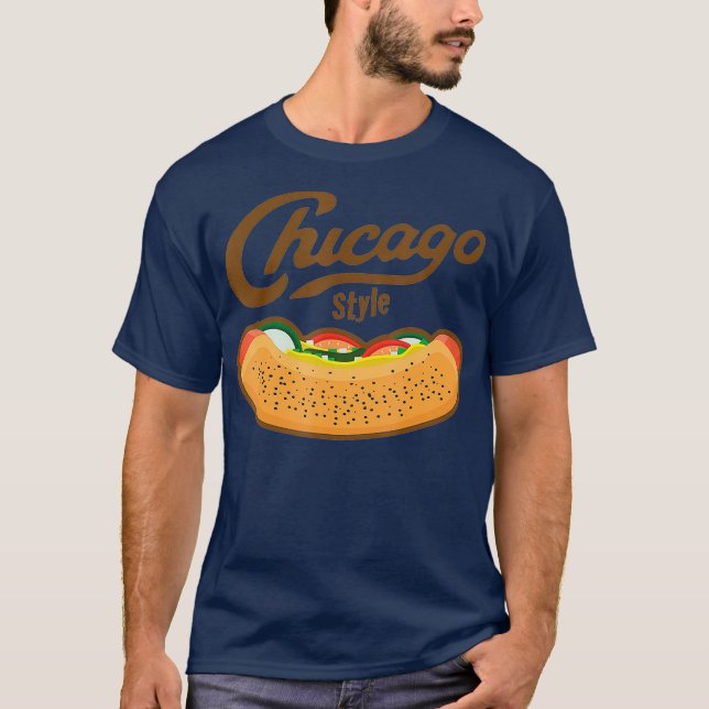 Chicago Style Hot Dog Summer T-Shirt (Front)