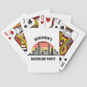 Chicago Sunset Customized Bachelor Party Playing Cards