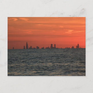Chicago Sunset Postcard
