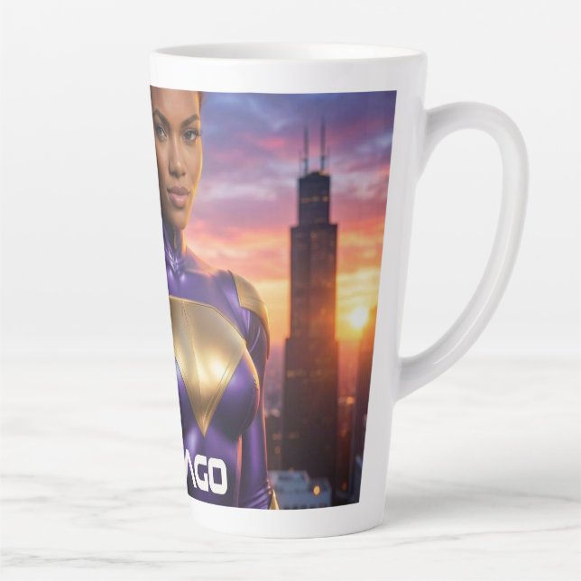 CHICAGO - SUPERHERO LATTE MUG (Right)
