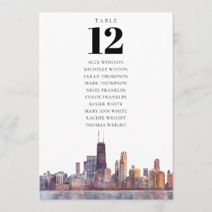 Chicago Table Number Seating Chart