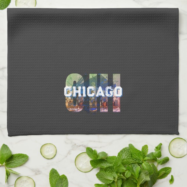 Chicago  tea towel (Folded)