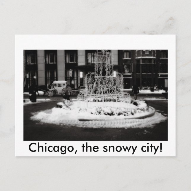 Chicago, the snowy city! postcard (Front)
