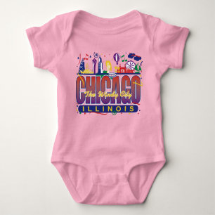 Chicago The Windy City Baby Bodysuit