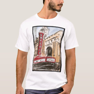 Chicago Theatre T-Shirt Original Art by Mandee