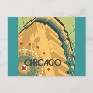 Chicago Travel Design Postcard
