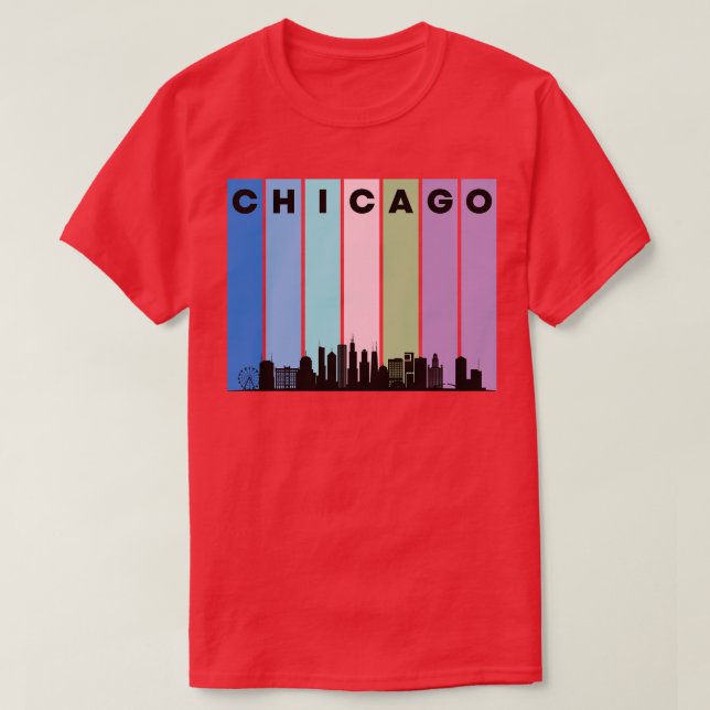 Chicago Travel Vibes Tee TShirt (Design Front)