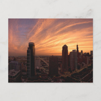 Chicago Twlight Postcard