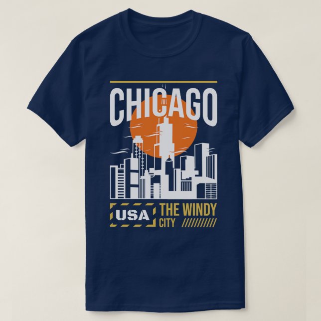 chicago usa the windy city TShirt (Design Front)