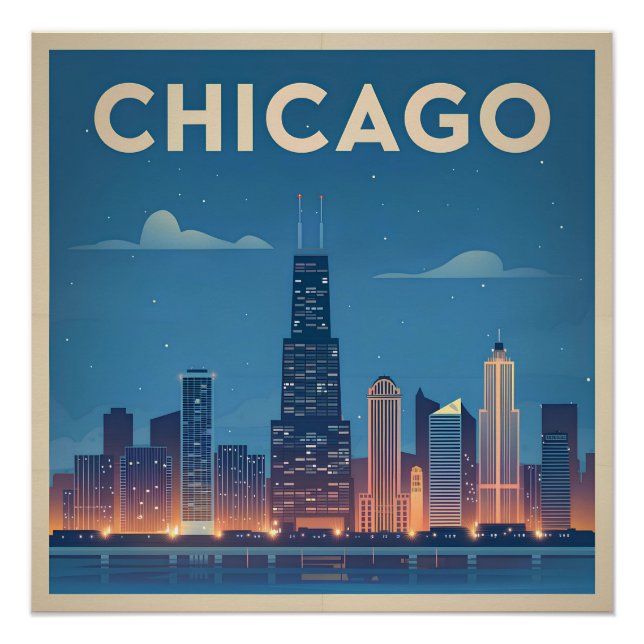 Chicago USA vintage Poster (Front)