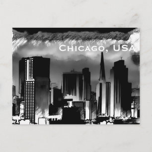 Chicago, USA Vintage Travel Tourism Add Postcard