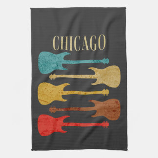 Chicago Vintage Guitars Concert Festival Souvenir Tea Towel