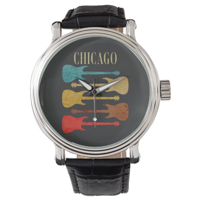 Chicago Vintage Guitars Concert Festival Souvenir Watch (Front)
