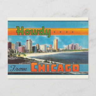 Chicago Vintage Travel Postcard