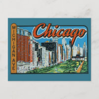 Chicago Vintage Travel  Postcard