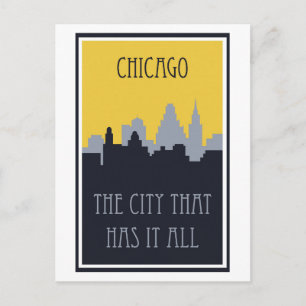 Chicago Vintage Travel Postcard