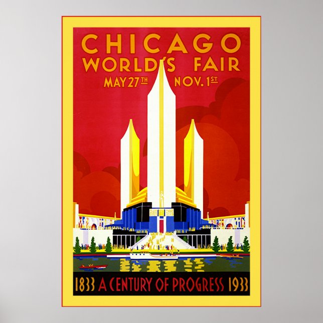 Chicago ~ Vintage Travel Poster (Front)