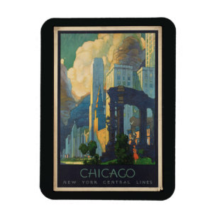 Chicago Vintage trip Magnet