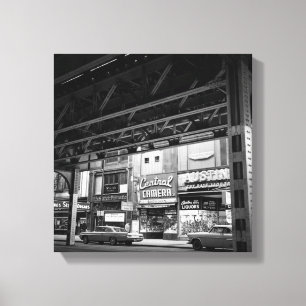 Chicago Wabash Avenue May 1961 Central Camera Cars Canvas Print