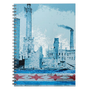 Chicago Water Tower Great Chicago Fire 1871 Notebook