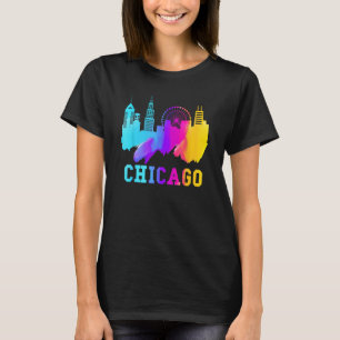 Chicago Watercolor Skyline Gift Souvenirs Chicago T-Shirt