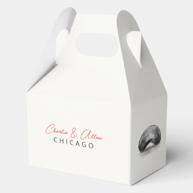 Chicago wedding  favour box (Front)