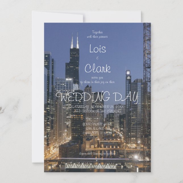Chicago Wedding Invitation (Front)