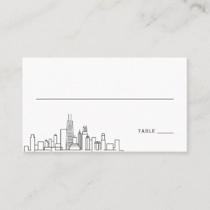 Chicago Wedding   Place Cards Front and Back