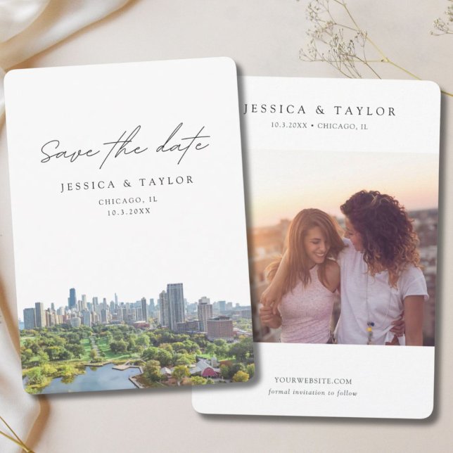Chicago Wedding Save the Date Lincoln Park Invitation (Chicago Wedding Save the Date Lincoln Park Invitation
)