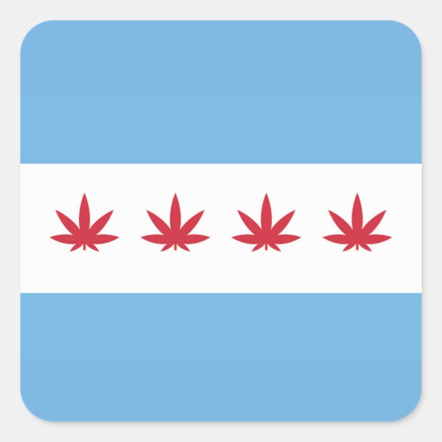 Chicago Weed | Sticker | Square (Front)