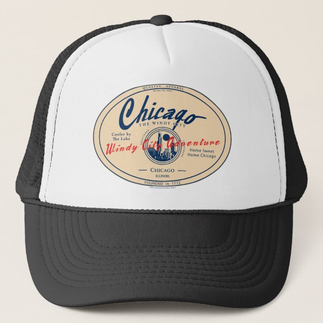 Chicago Windy City Adventure Trucker Hat (Front)