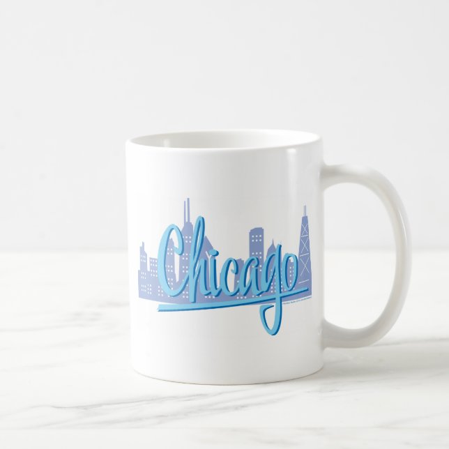 Chicago Windy City Skyline Coffee Mug (Right)