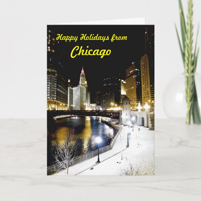 Chicago Winter Greeting Card (Front)