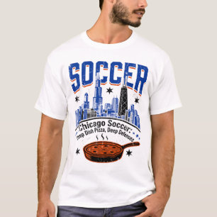 Chicago Winter Snow And Deep Dish Pizza T-Shirt