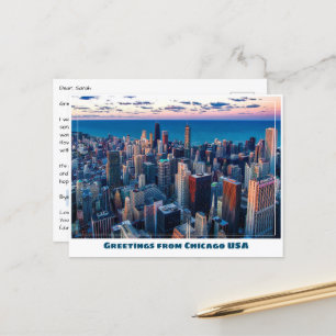 Chicago with Lake Michigan Postcard