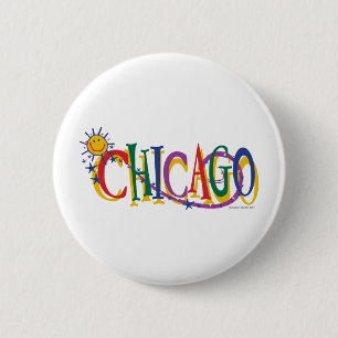 Chicago-With-SUn---KIDS 6 Cm Round Badge