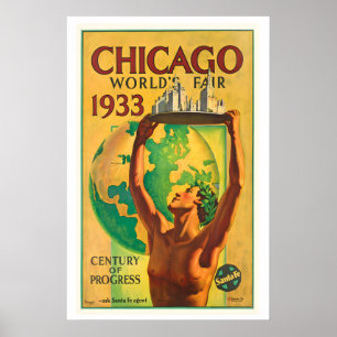 Chicago World's Fair 1933 Century of Progress Poster