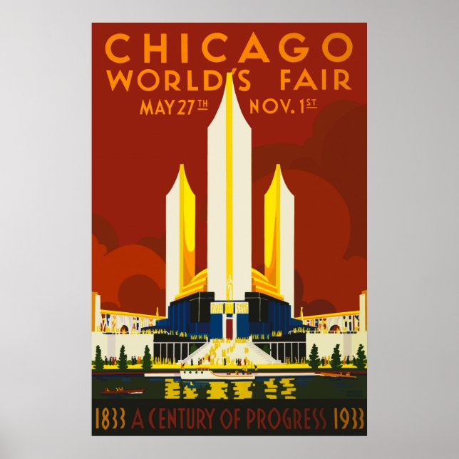 Chicago World's Fair Century of Progress 1933 Post Poster (Front)